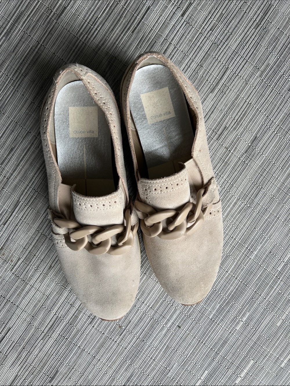 Dolce Vita Jhenee Platform Loafers with Suede Texture and Knotted Detail Sz7.5M